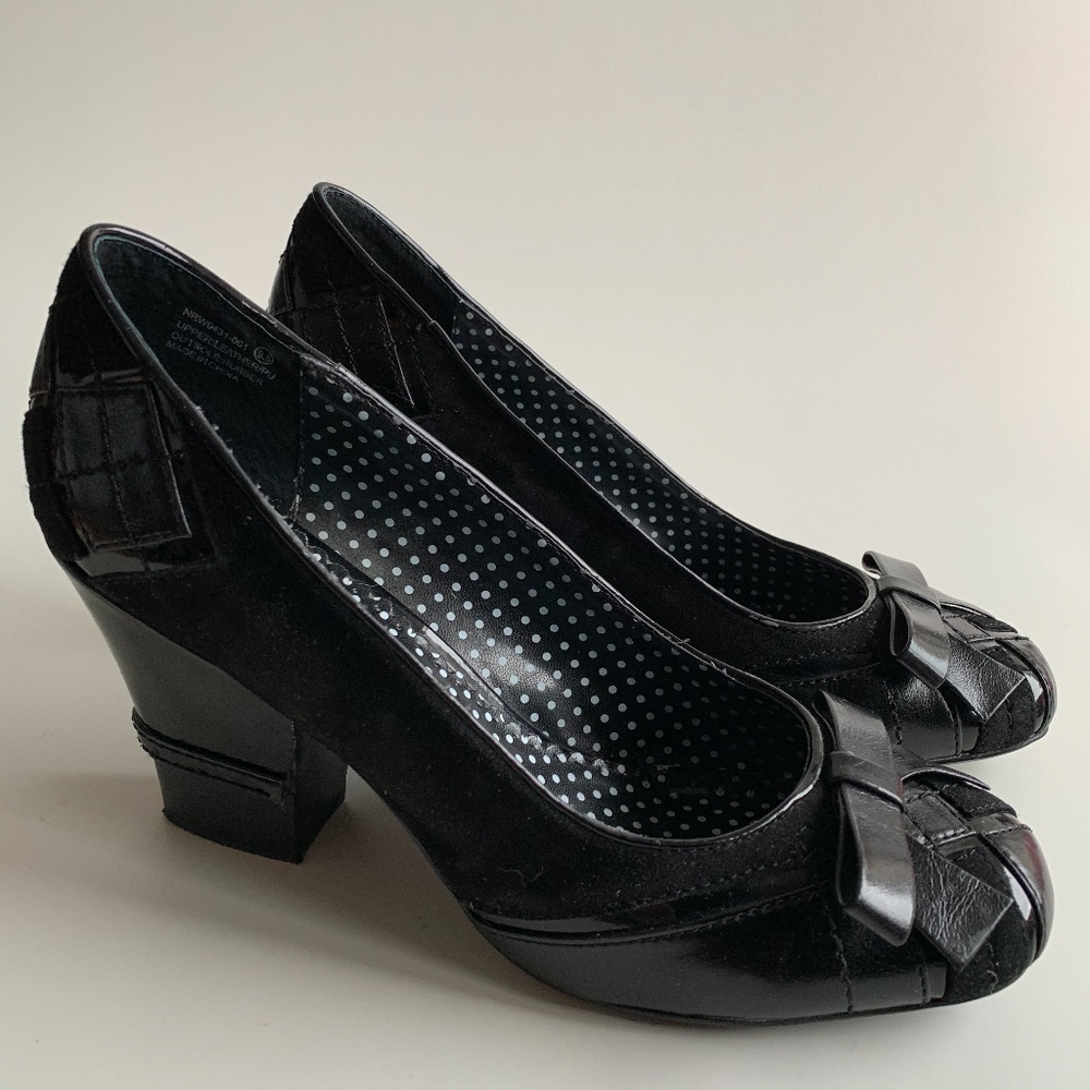 'Not Rated' Black Heel Patent Leather Size 9.5